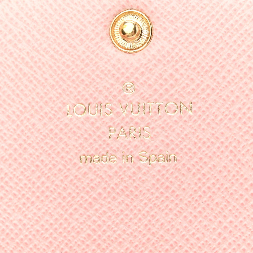 Damier Ebene Rosalie Coin Purse Rose Ballerine