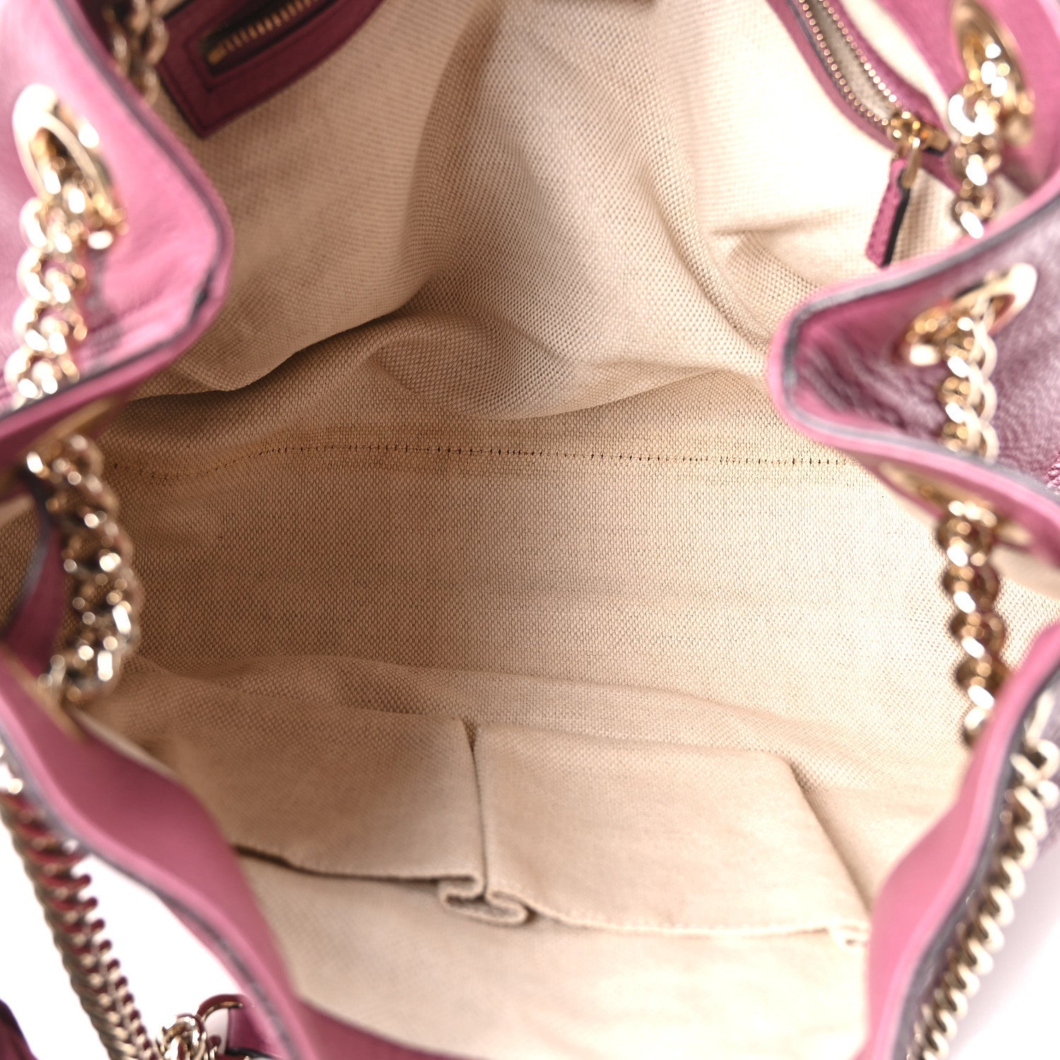 Pebbled Calfskin Medium Soho Chain Shoulder Bag Peonia Flower