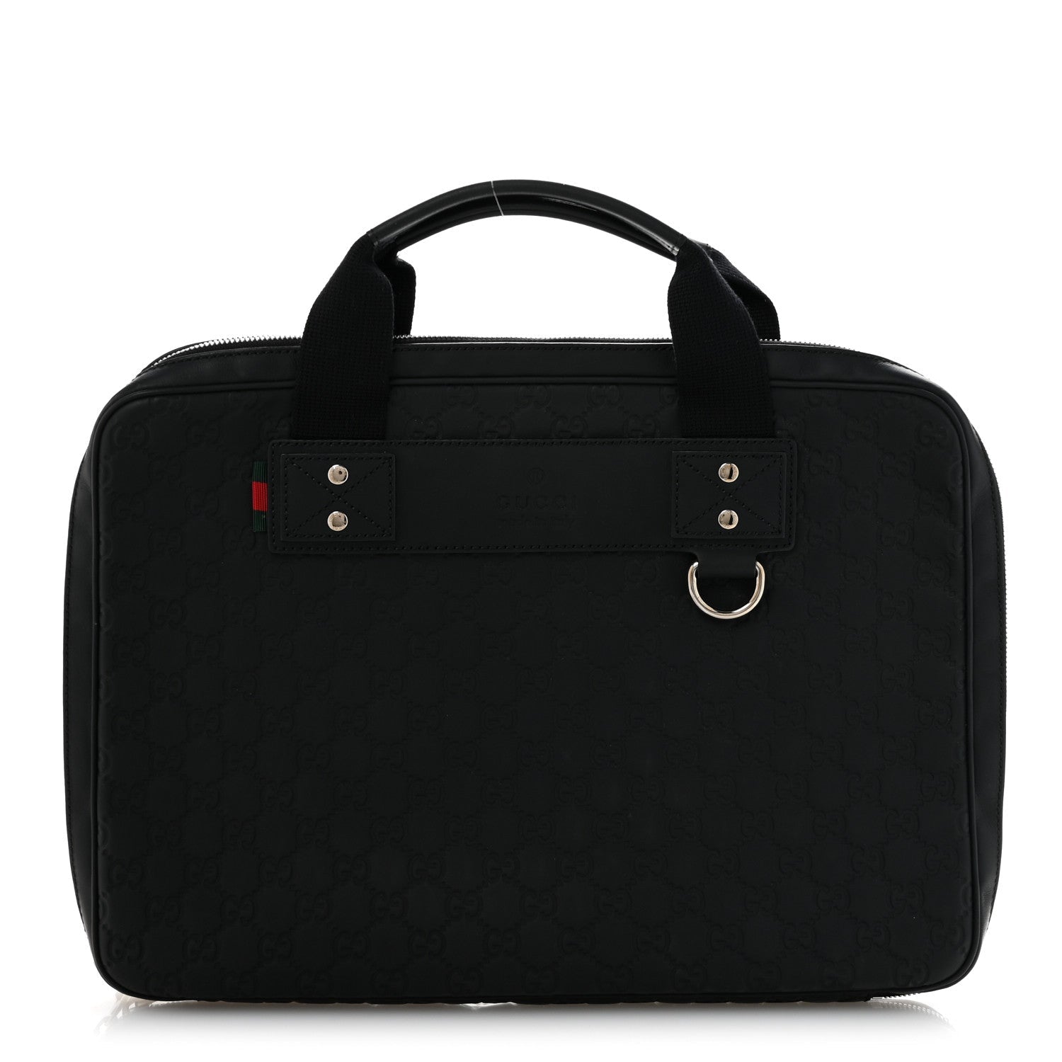 Rubber Guccissima Laptop Briefcase Black