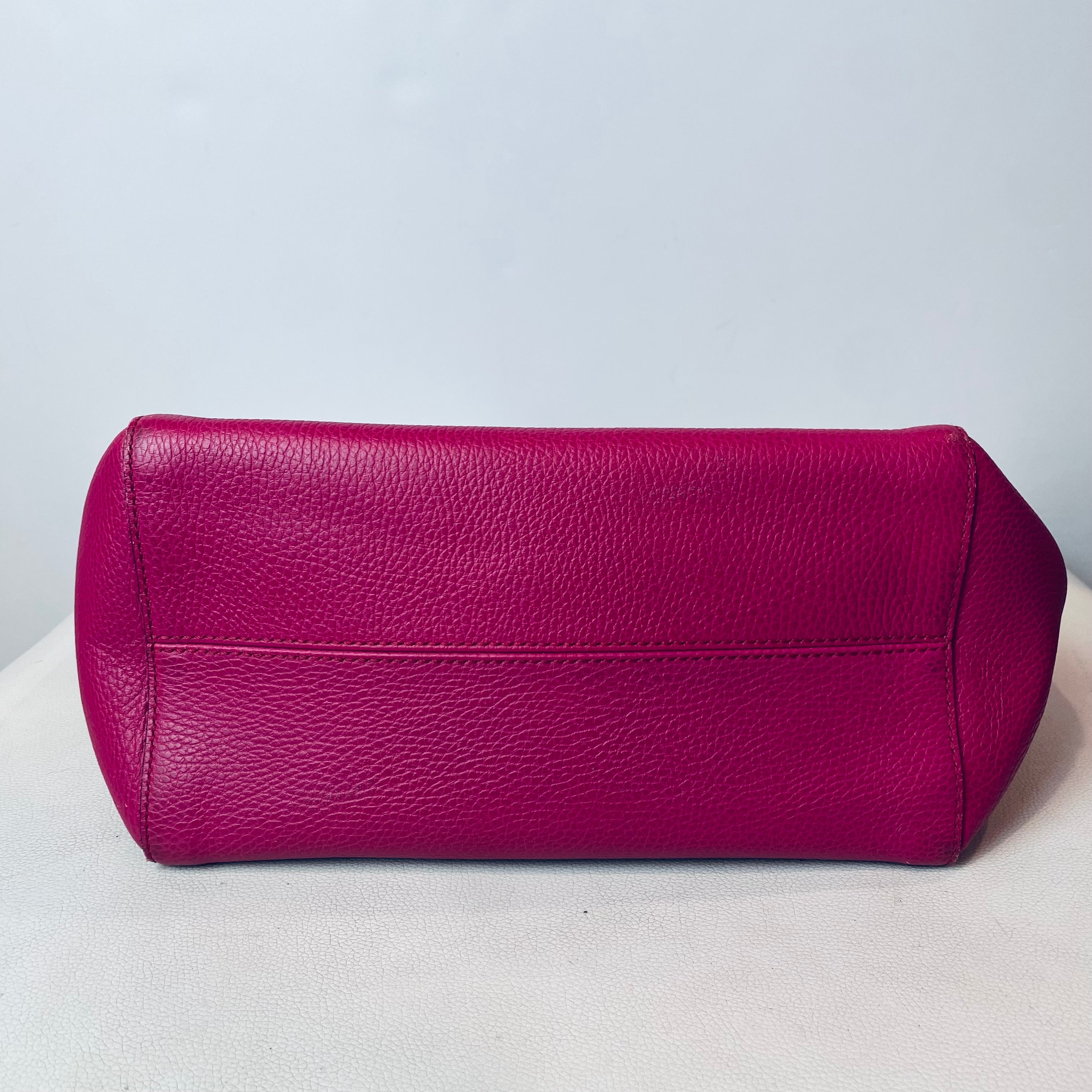 GUCCI Swing Medium Leather Tote Shoulder Bag Pink