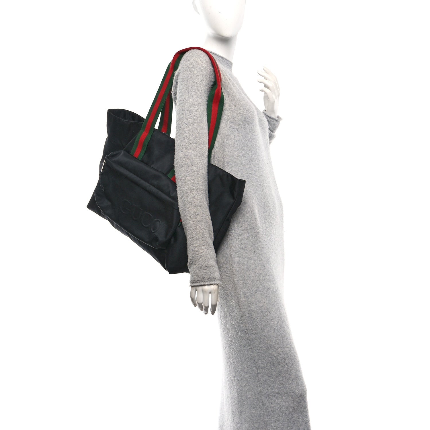 Nylon Logo Tote Black