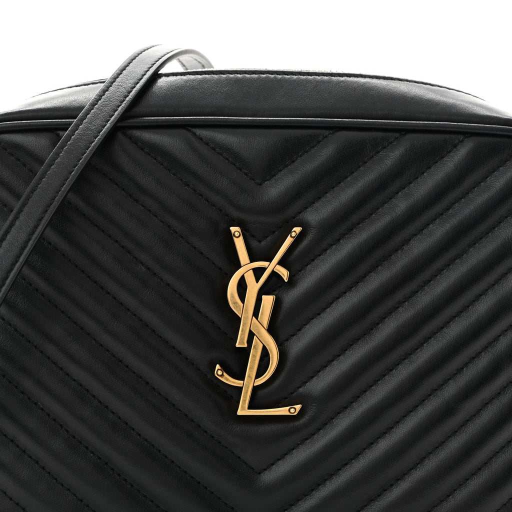 Calfskin Matelasse Monogram Lou Camera Bag Black