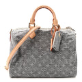 Monogram Denim Speedy Soft 30 Washed Gray