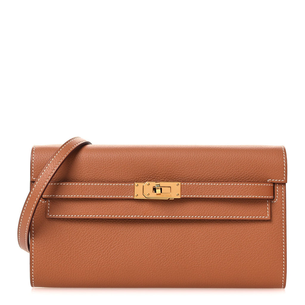 Evercolor Kelly Wallet To Go Gold