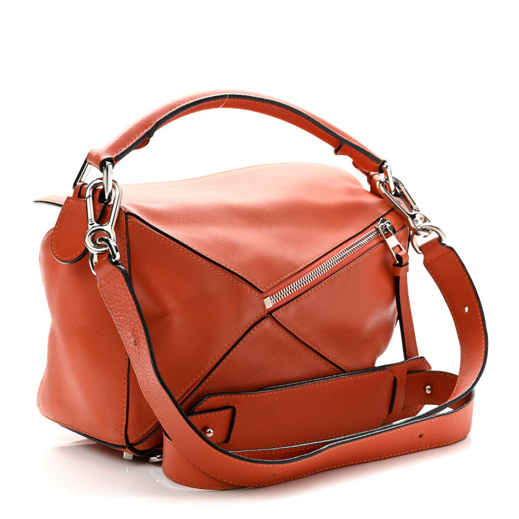 Calfskin Small Puzzle Bag Orange