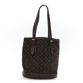 Mini Lin Monogram Bucket Bag Ebene