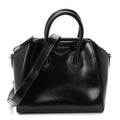 Shiny Lord Calfskin Mini Antigona Black