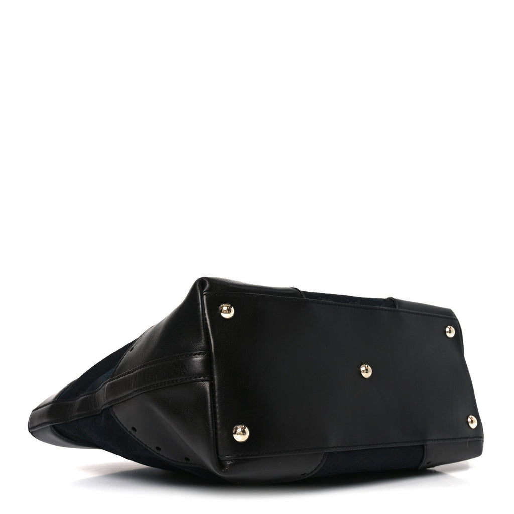 Monogram Large Punch Tote Black