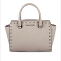 MICHAEL KORS Selma Studded Handbag Light Gray NWOT