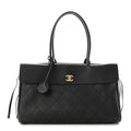 Grained Calfskin Urban Essentials Large Shopping Bag Black Black