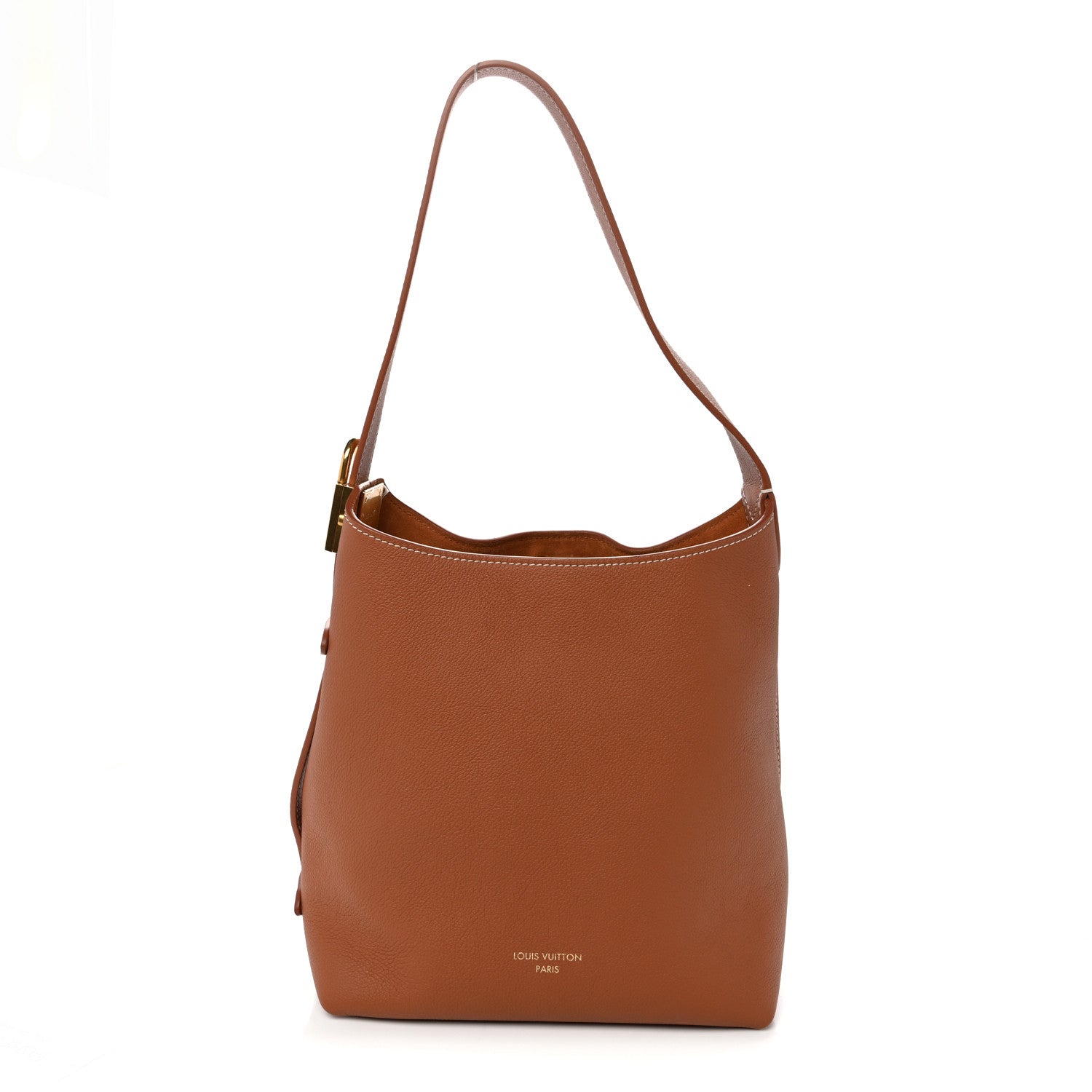 Grained Calfskin Low Key Hobo PM Cognac