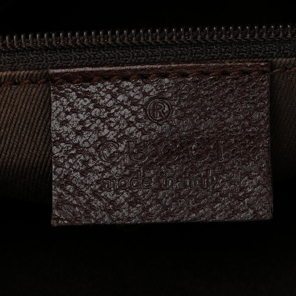 GG Supreme Monogram Medium Flat Messenger Bag Dark Brown