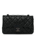 Lambskin Quilted Mini Rectangular Flap So Black