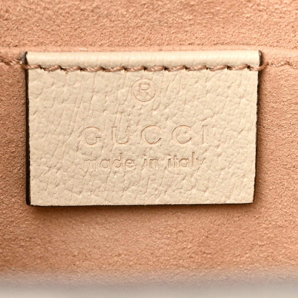 GG Supreme Monogram Flora Textured Calfskin Small Padlock Tote Beige Ebony Multicolor Mystic White