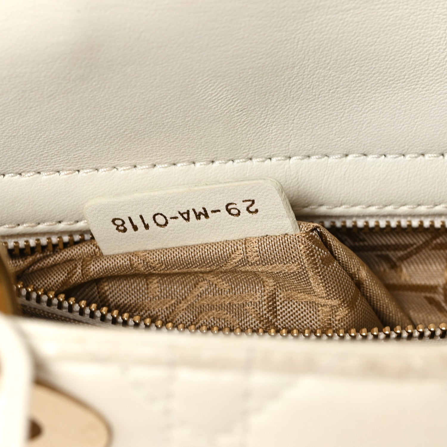 Lambskin Cannage Small My ABCDior Lady Dior White