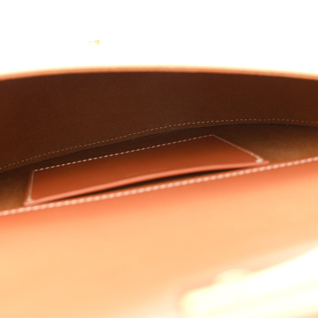 Calfskin Triomphe Canvas Besace White