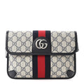 GG Supreme Monogram Web Small Ophidia Belt Bag 90 36 Beige Navy
