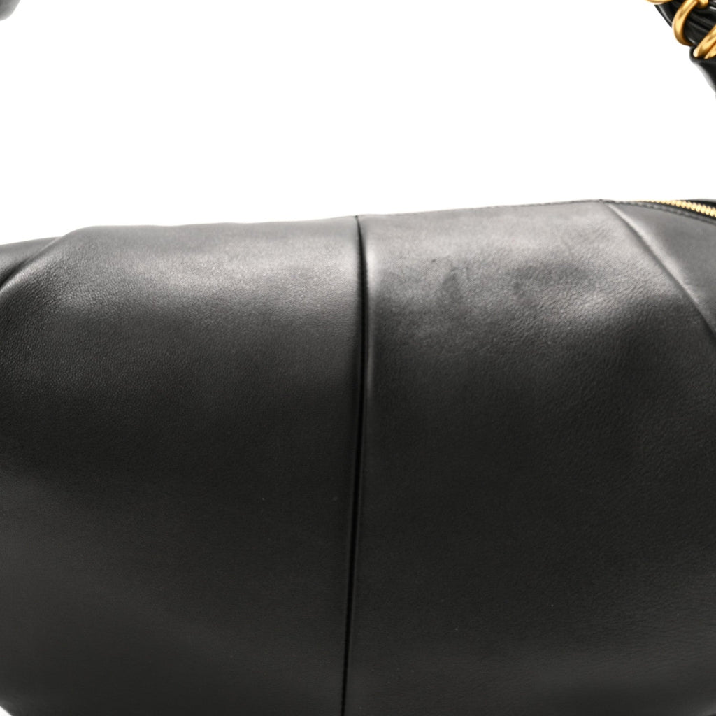 Lambskin Small Amalia Hobo Black
