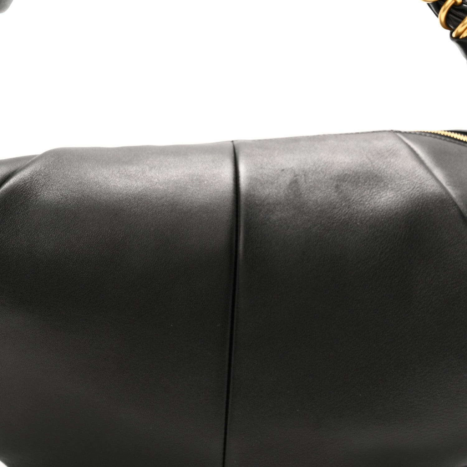 Lambskin Small Amalia Hobo Black