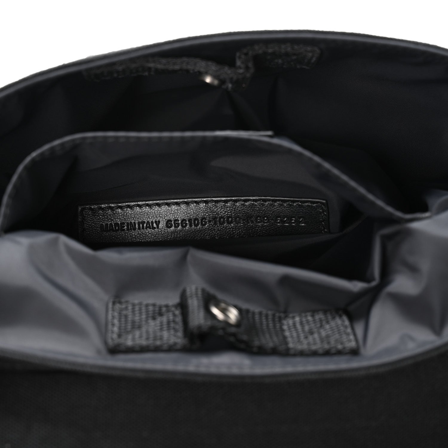 Canvas Pierced Army Messenger Bag Black
