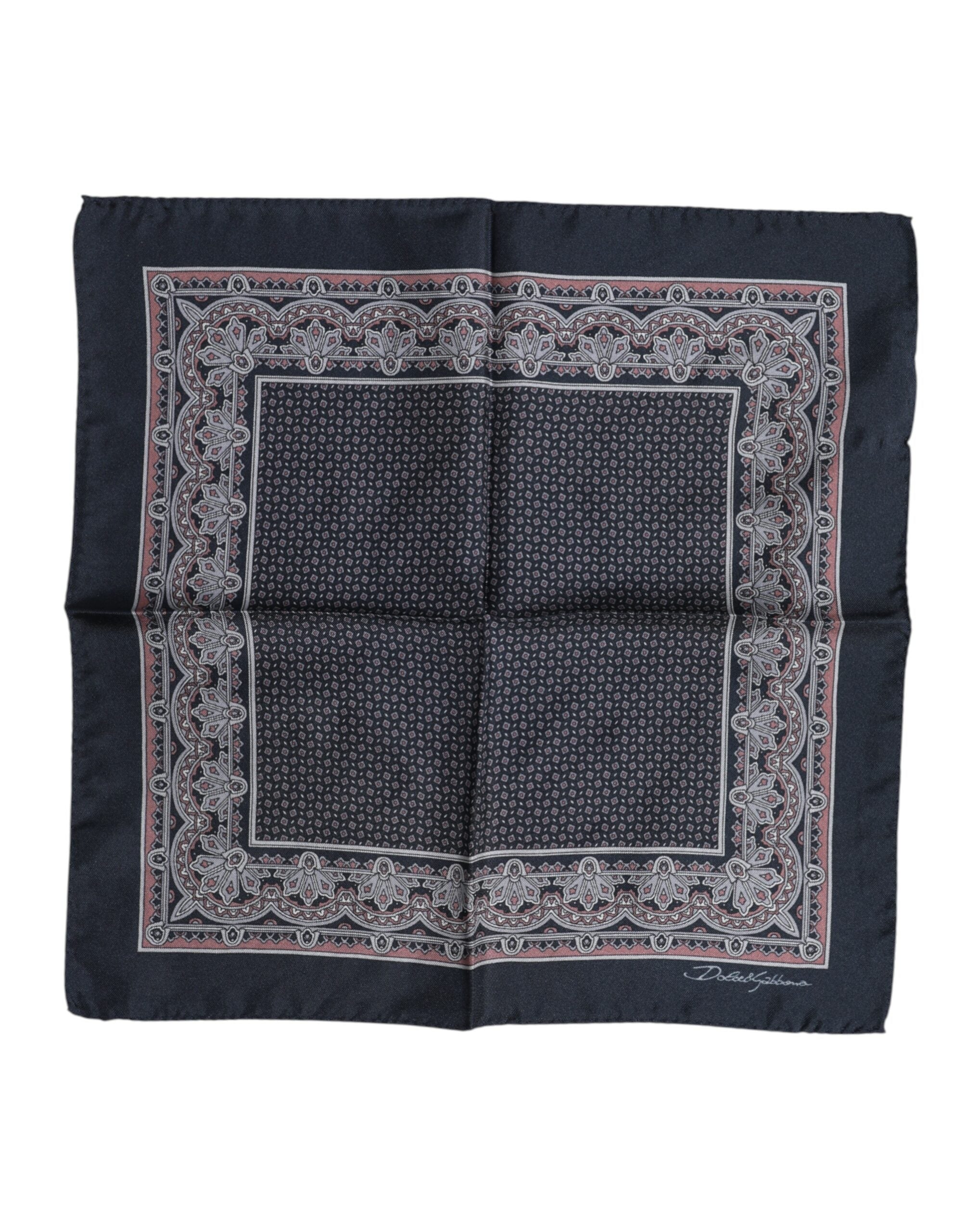 Dolce & Gabbana Multicolor Fantasy Silk Square Foulard Men's Scarf