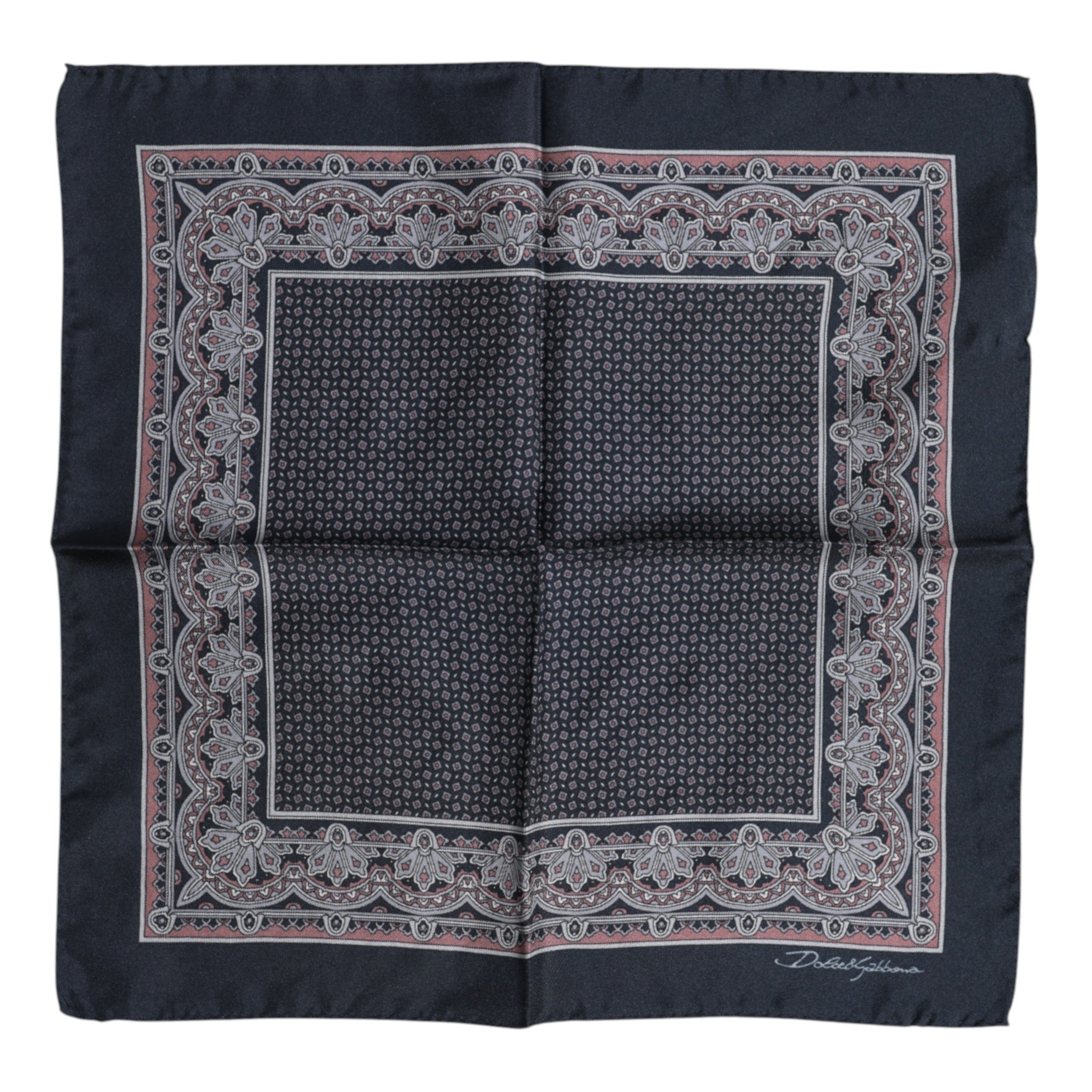 Dolce & Gabbana Multicolor Fantasy Silk Square Foulard Men's Scarf