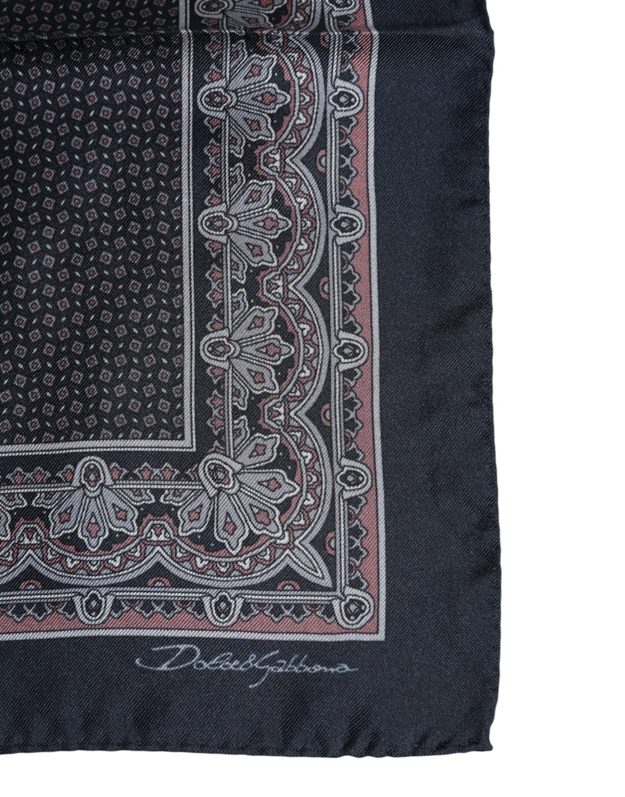 Dolce & Gabbana Multicolor Fantasy Silk Square Foulard Men's Scarf