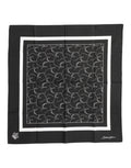 Dolce & Gabbana Black White Printed Square Men Foulard Men's Scarf