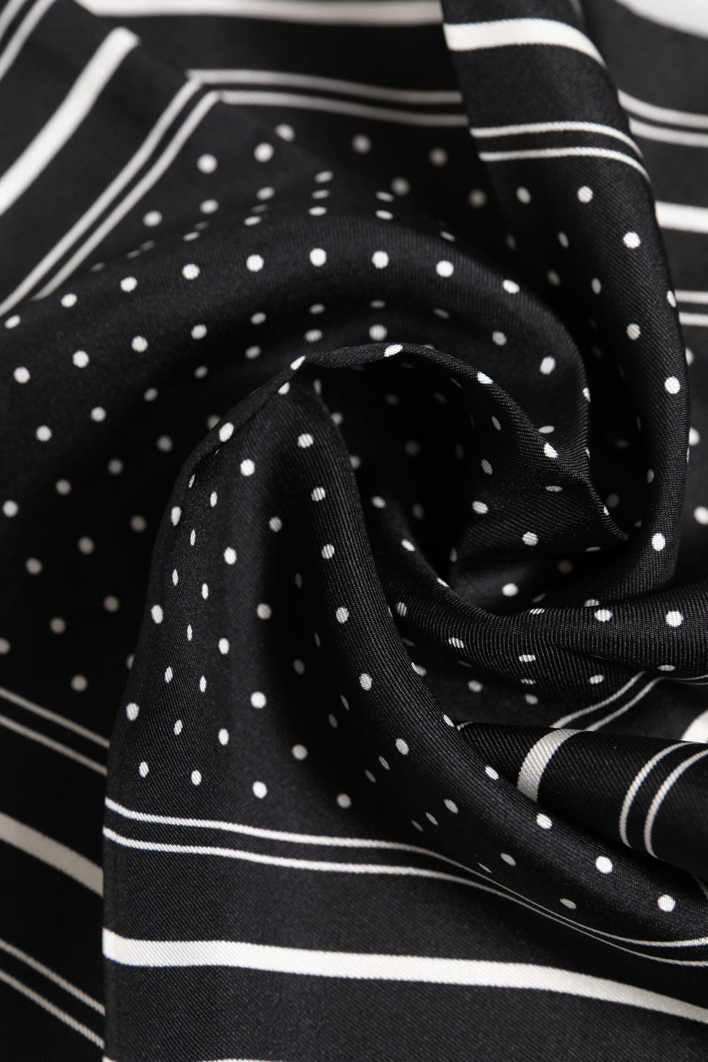Dolce & Gabbana Black White Polka Dot Men Foulard Men's Scarf