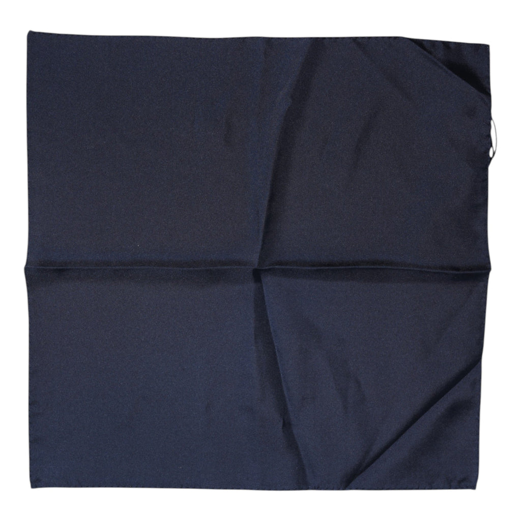 Dolce & Gabbana Dark Blue Silk Square Men Foulard Men's Scarf
