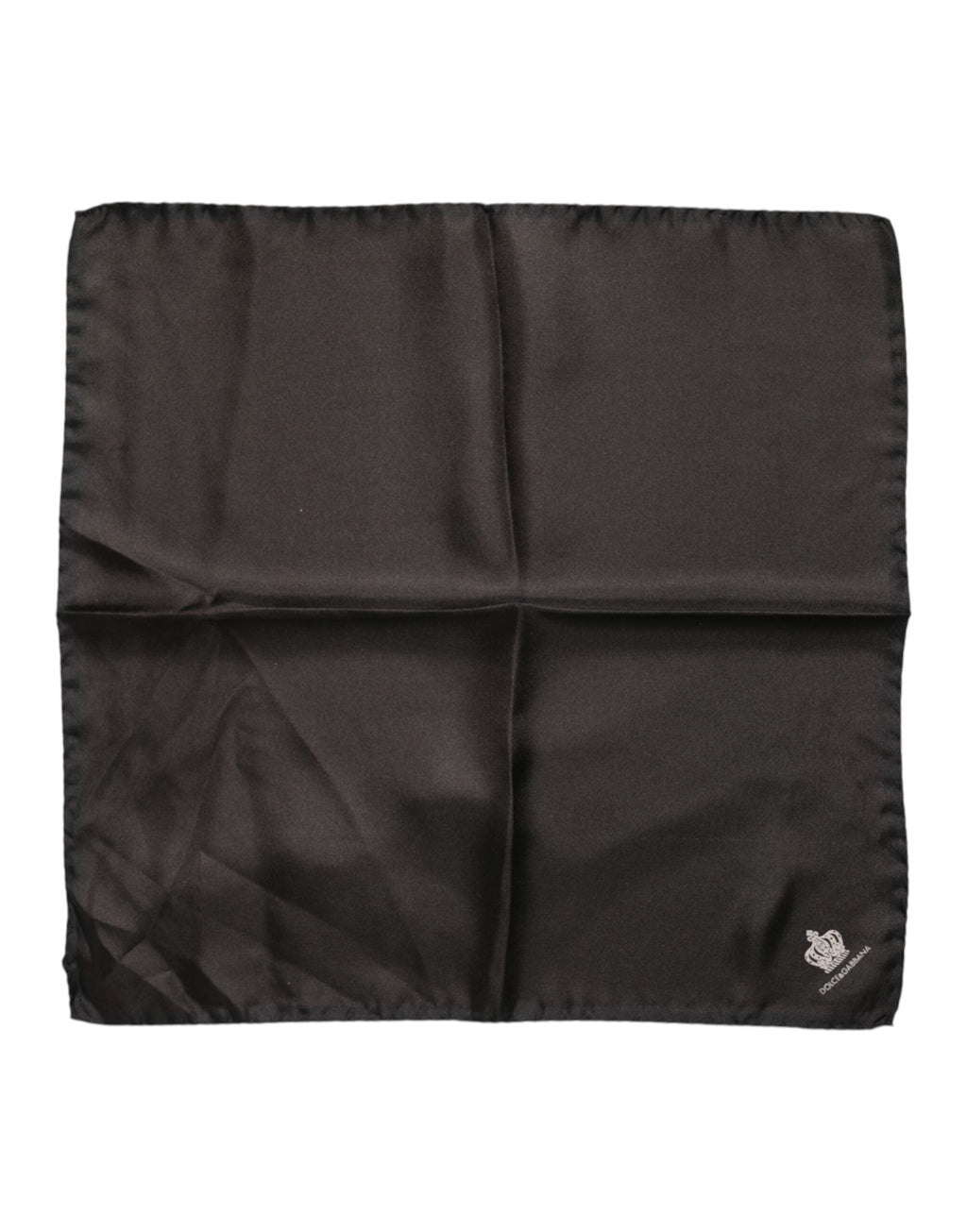 Dolce & Gabbana Brown DG Crown Silk Square Men Foulard Men's Scarf