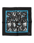 Dolce & Gabbana Black Jazz Club Silk Square Men Foulard Men's Scarf