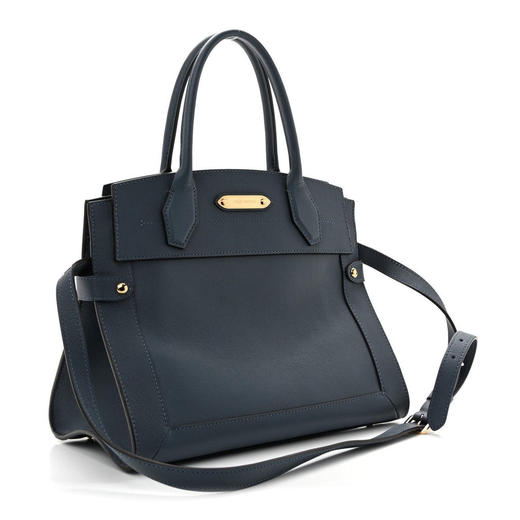 Grained Calfskin Steamer MM Blue