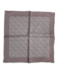 Dolce & Gabbana Brown Sea Horse Silk Square Foulard Men's Scarf