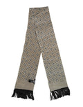 Dolce & Gabbana Gray Skulls Silk Fringes Men Foulard Men's Scarf