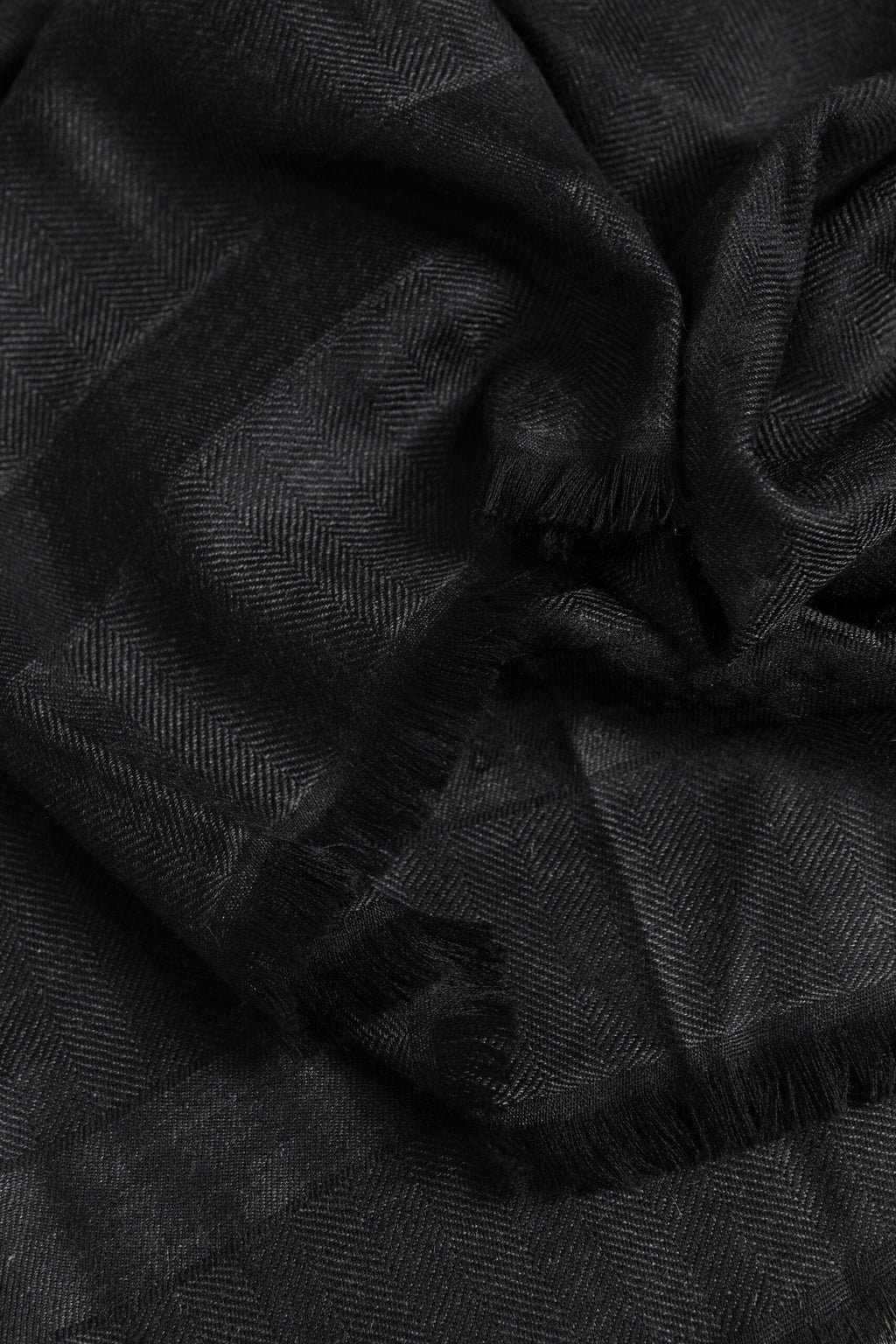 Dolce & Gabbana Dark Gray Cashmere Fringes Neck Warmer Men's Scarf