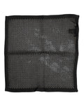 Dolce & Gabbana Black Patterned Cotton Square Foulard Men's Scarf