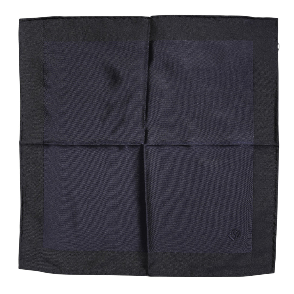Dolce & Gabbana Dark Blue Silk Square Men Foulard Men's Scarf