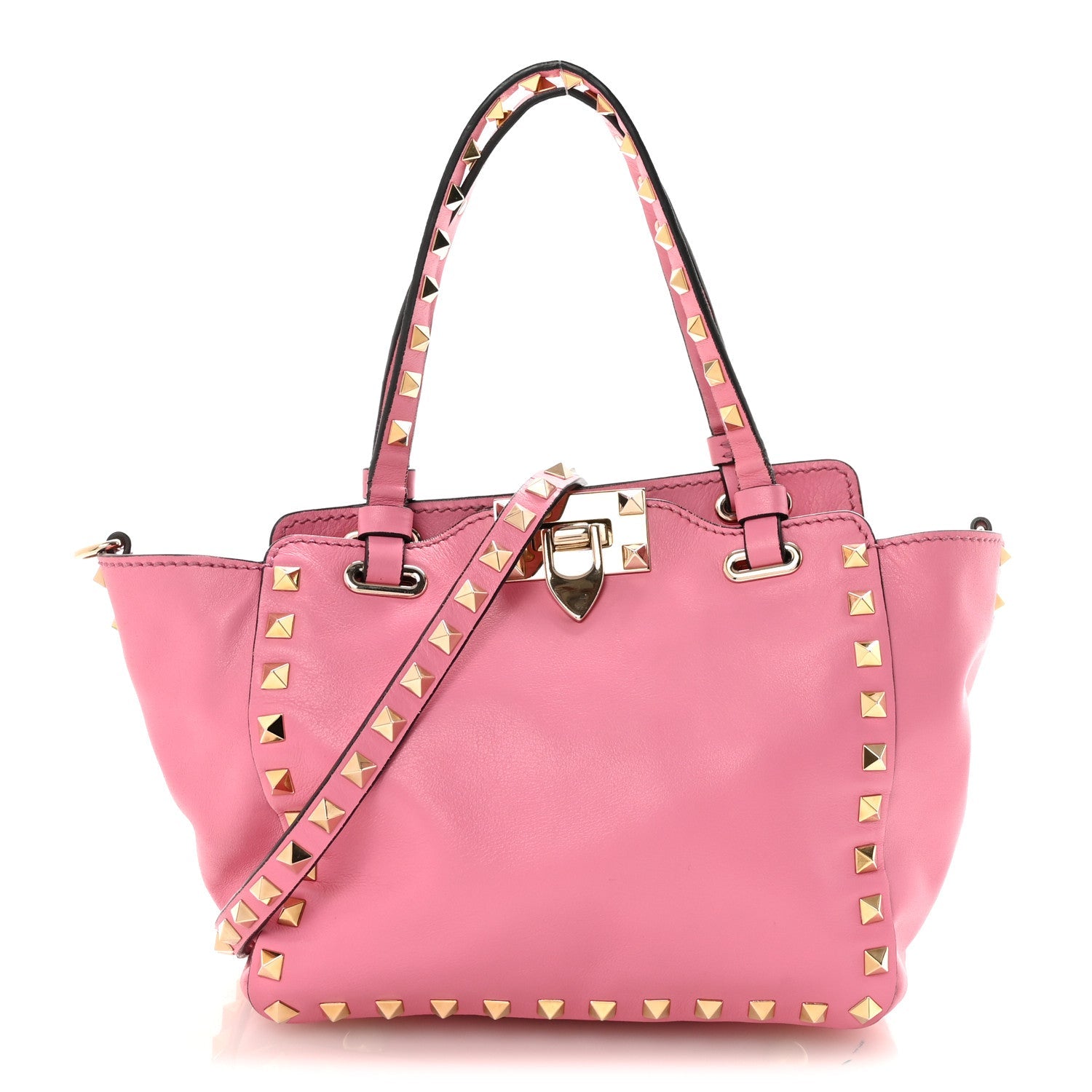 Vitello Mini Rockstud Tote Ninphea