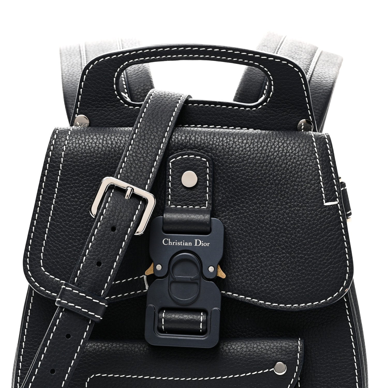 Grained Calfskin Mini Gallop Sling Bag Navy Blue