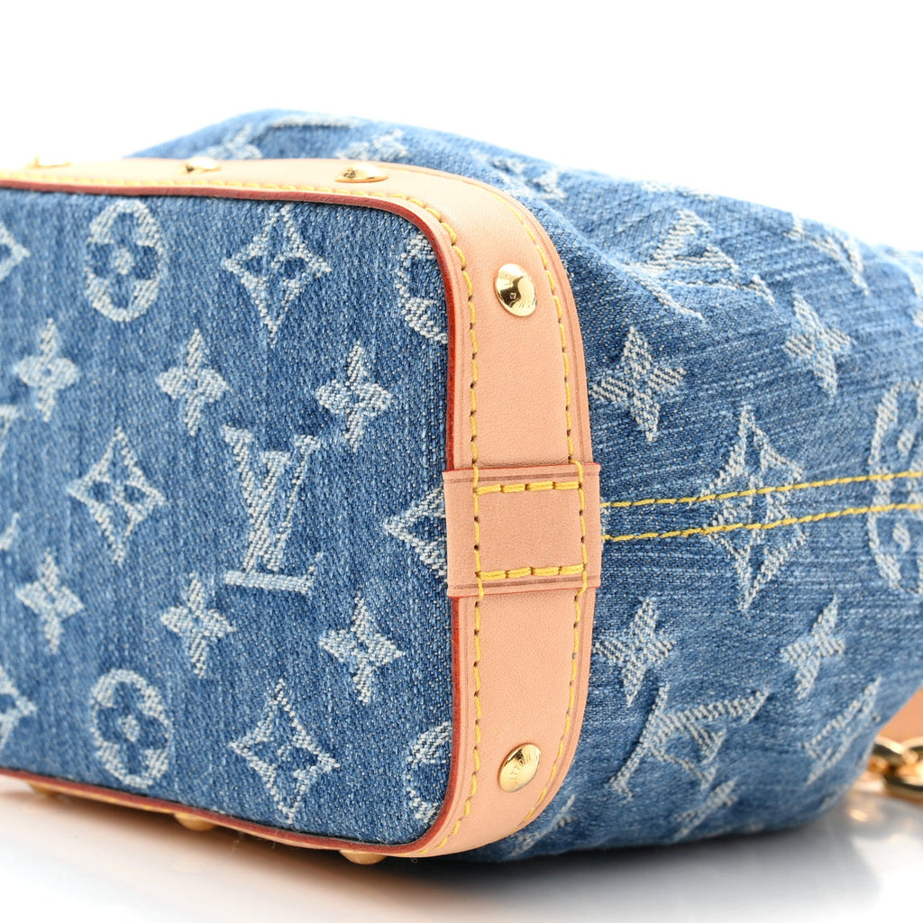 Monogram Denim Nano Noe Blue