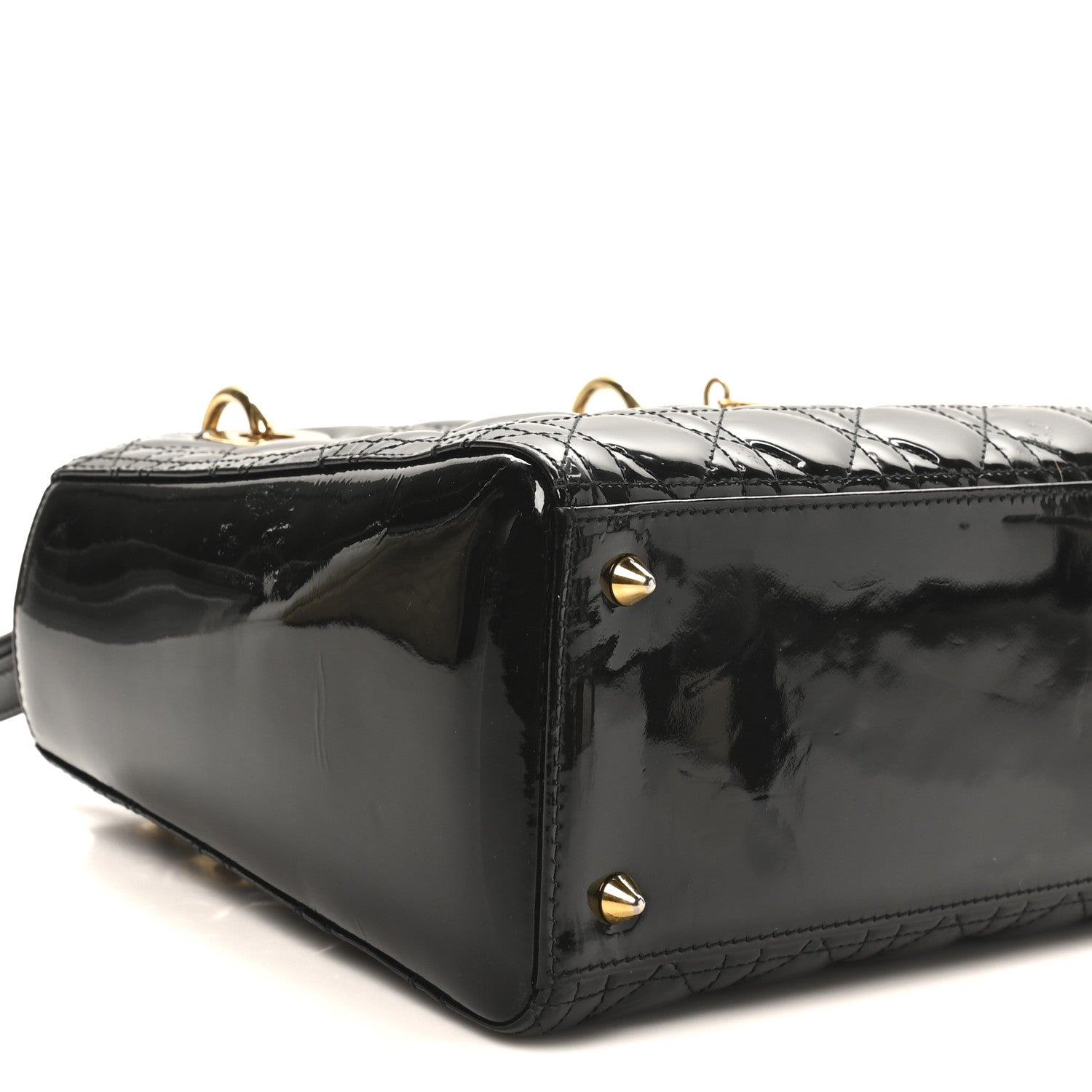 Patent Cannage Medium Lady Dior Black