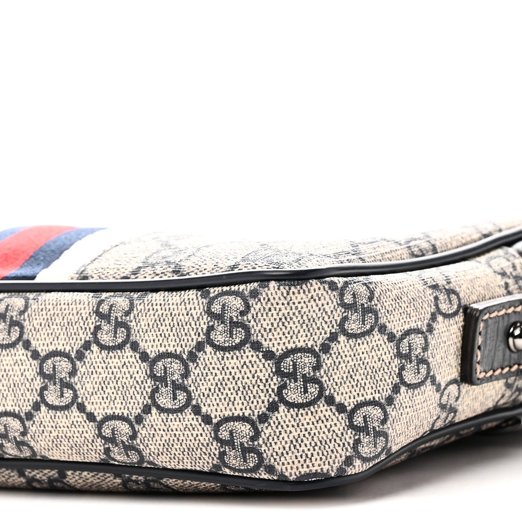 GG Supreme Monogram Web Small Shoulder Bag Navy