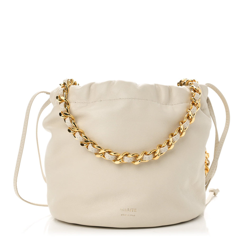 Smooth Calfskin Aria Bucket Bag Off White