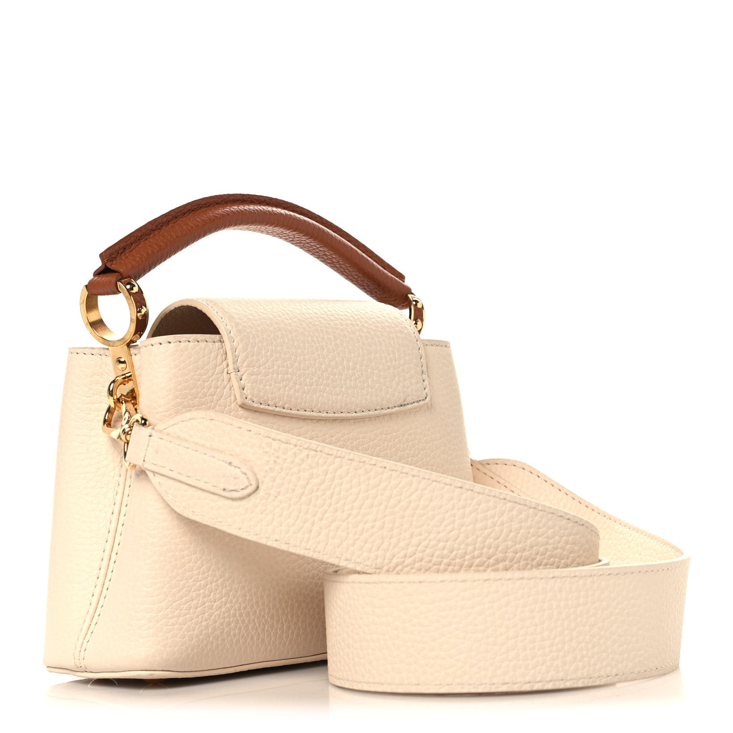 Taurillon Capucines Mini Beige Brown