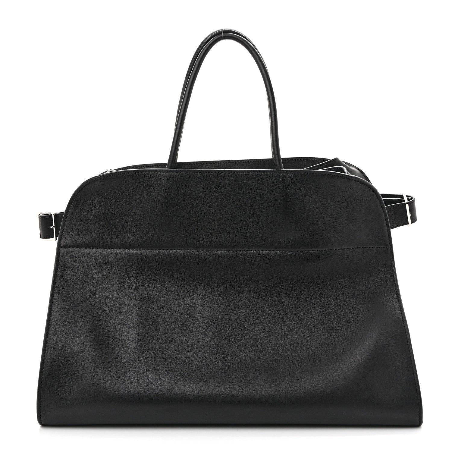 Polished Saddle Calfskin Soft Margaux 17 Black