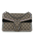 GG Supreme Monogram Crystal Small Dionysus Shoulder Bag Black
