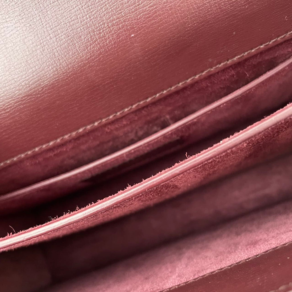 Saint Laurent Burgundy Calfskin Medium Monogram Sunset 2018