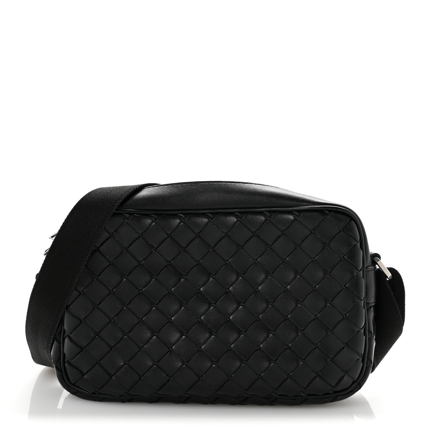 Nappa Intrecciato Small Classic Camera Bag Black