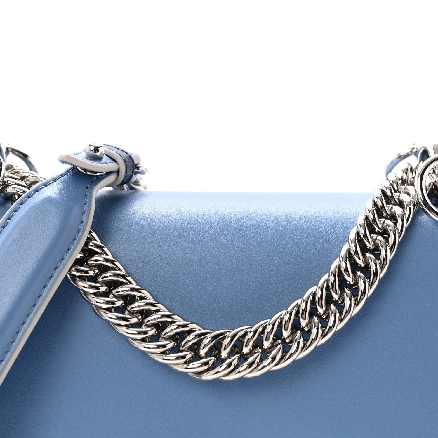 Vitello Liberty Pearl Scalloped Small Kan I Shoulder Bag Nebula Blu Scuro